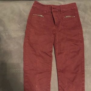 American eagle maroon skinny jeans